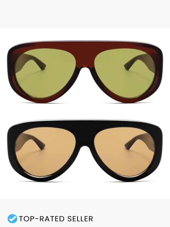 Retro 90s Oversized Wrap Sunglasses Rectangle Square Shades Y2K Unisex main image 5